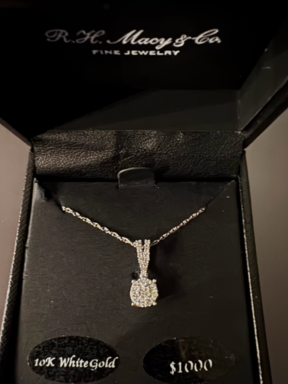 R.H. Macy & Co. 1/2cttw. Diamond & 10k White Gold Necklace